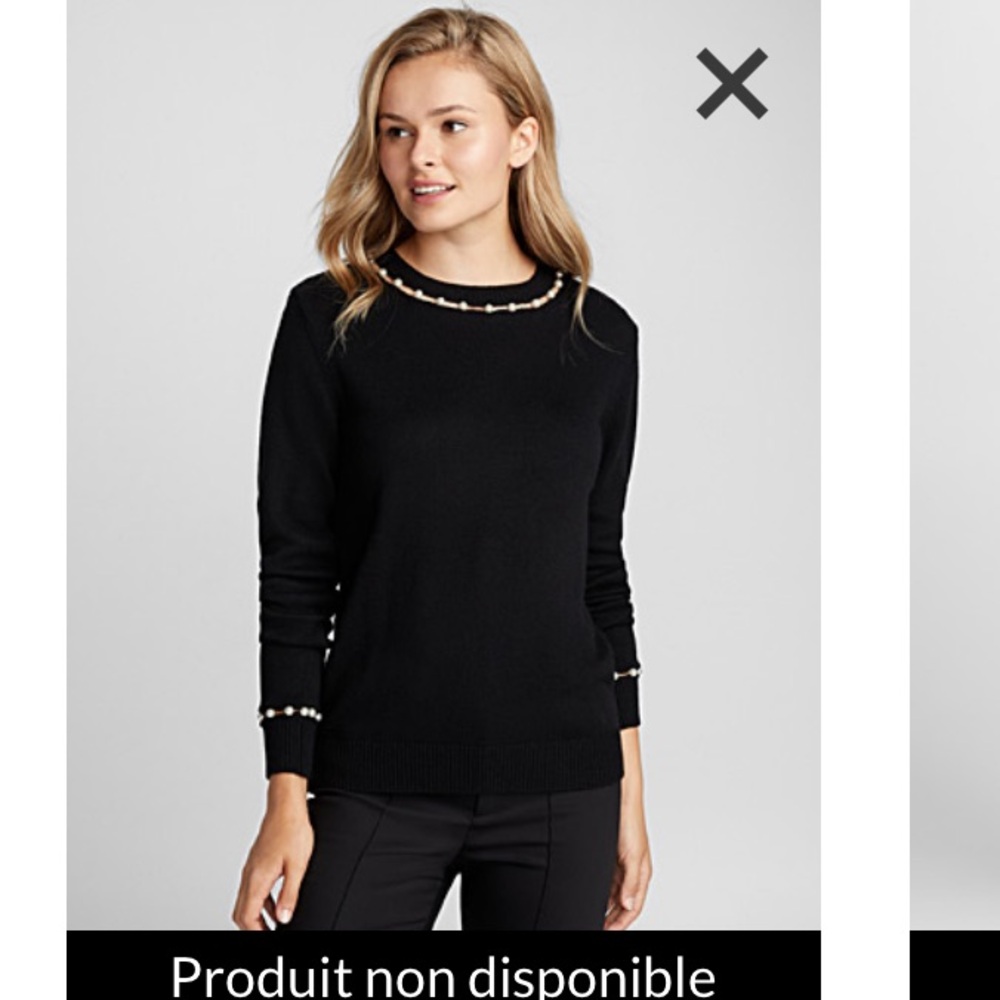 Simons Black Top with Pearl Details